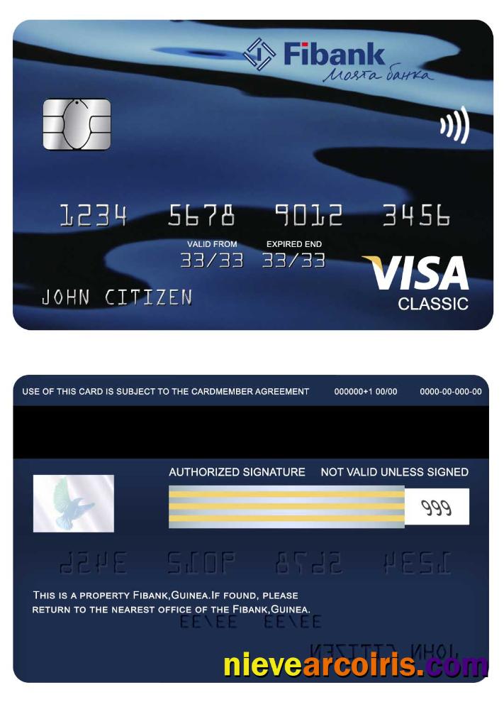 Guinea Fibank visa classic card
